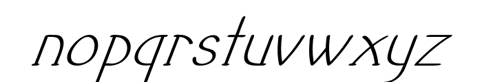Tiptoe-Italic Font LOWERCASE