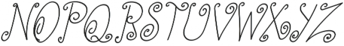 TK Simple Corner Italic otf (400) Font UPPERCASE