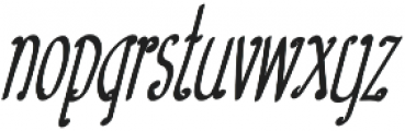 TK Small Plain Bold Italic otf (700) Font LOWERCASE
