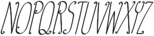 TK Small Plain Italic otf (400) Font UPPERCASE
