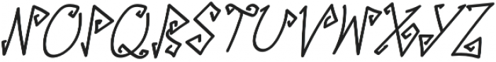 TK Small Simple Italic otf (400) Font UPPERCASE