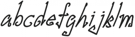 TK Small Simple Italic otf (400) Font LOWERCASE