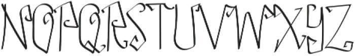 TK Turn Around Thin otf (100) Font UPPERCASE