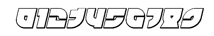 TK-421 3D Italic Font OTHER CHARS
