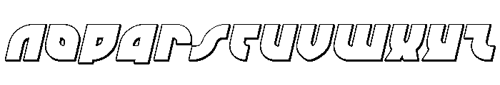 TK-421 3D Italic Font UPPERCASE
