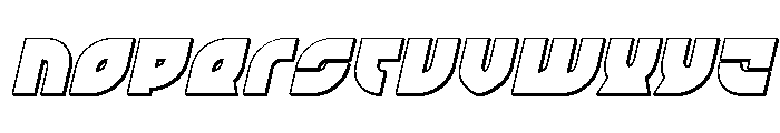 TK-421 3D Italic Font LOWERCASE