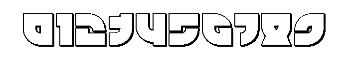 TK-421 3D Font OTHER CHARS