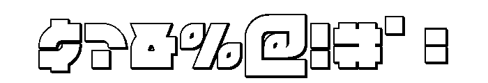 TK-421 3D Font OTHER CHARS