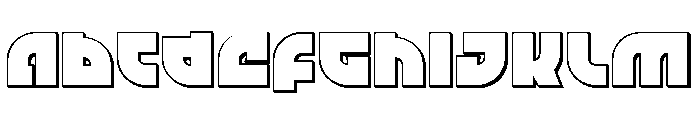 TK-421 3D Font UPPERCASE