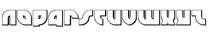 TK-421 3D Font UPPERCASE