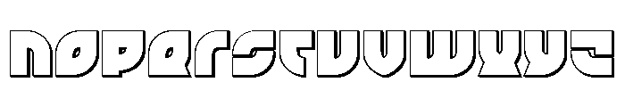 TK-421 3D Font LOWERCASE