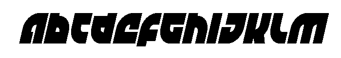 TK-421 Condensed Italic Font UPPERCASE