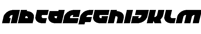TK-421 Expanded Italic Font UPPERCASE