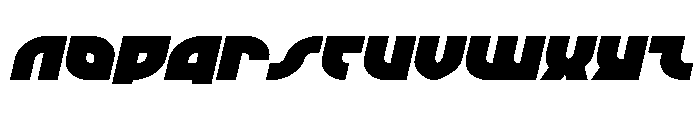 TK-421 Expanded Italic Font UPPERCASE