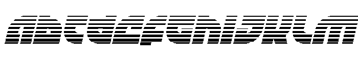 TK-421 Gradient Italic Font UPPERCASE