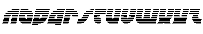 TK-421 Gradient Italic Font UPPERCASE