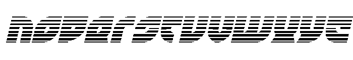 TK-421 Gradient Italic Font LOWERCASE