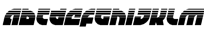TK-421 Halftone Italic Font UPPERCASE