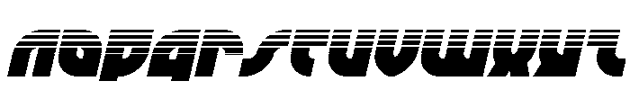 TK-421 Halftone Italic Font UPPERCASE