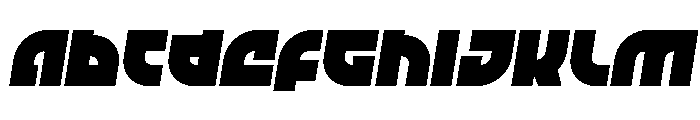 TK-421 Semi-Italic Font UPPERCASE