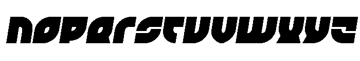TK-421 Semi-Italic Font LOWERCASE