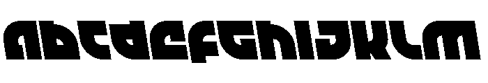 TK-421 Semi-Leftalic Font UPPERCASE