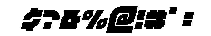 TK-421 Spaced Italic Font OTHER CHARS