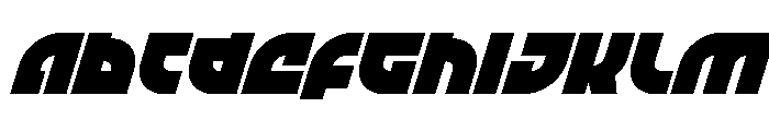 TK-421 Super-Italic Font UPPERCASE