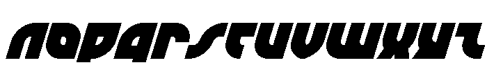 TK-421 Super-Italic Font UPPERCASE