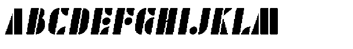 TK Enso Bitmap Italic Font UPPERCASE