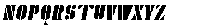 TK Enso Bitmap Italic Font UPPERCASE