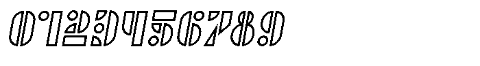 TK Enso Outline Italic Font OTHER CHARS
