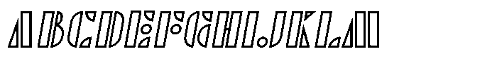 TK Enso Outline Italic Font UPPERCASE