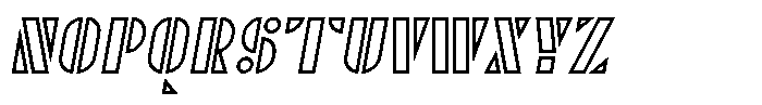TK Enso Outline Italic Font UPPERCASE