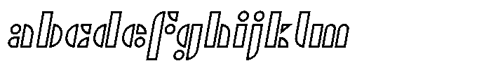 TK Enso Outline Italic FONT
