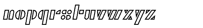 TK Enso Outline Italic Font LOWERCASE