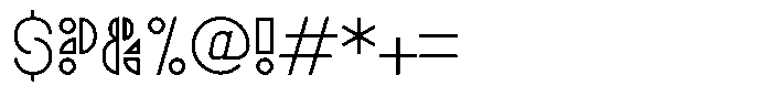 TK Enso Outline Font OTHER CHARS