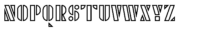 TK Enso Outline Font UPPERCASE