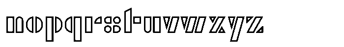 TK Enso Outline Font LOWERCASE