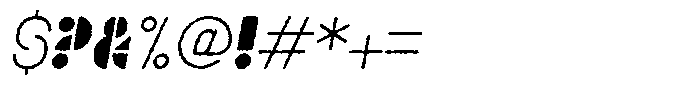 TK Enso Rough Italic Font OTHER CHARS
