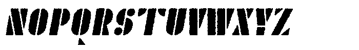 TK Enso Rough Italic Font UPPERCASE
