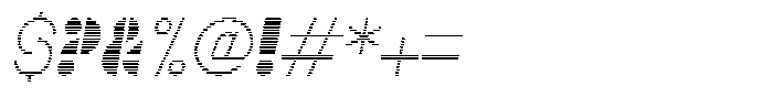 TK Enso Scanline Italic Font OTHER CHARS