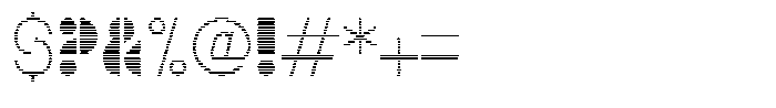 TK Enso Scanline Font OTHER CHARS