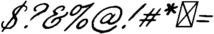 TM Script Bold Slanted ttf (700) Font OTHER CHARS