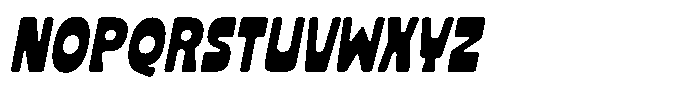 TNSC Garly Slanted Font UPPERCASE