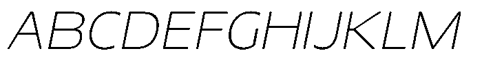 TNSC Migno Sans Migno Sans Thin Italic Font UPPERCASE