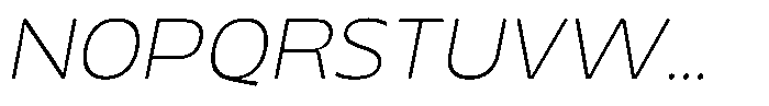 TNSC Migno Sans Migno Sans Thin Italic Font UPPERCASE