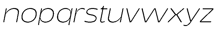 TNSC Migno Sans Migno Sans Thin Italic Font LOWERCASE