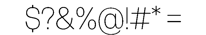 Tosh Extra Light Font OTHER CHARS