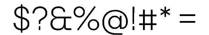 Tosh Light Font OTHER CHARS